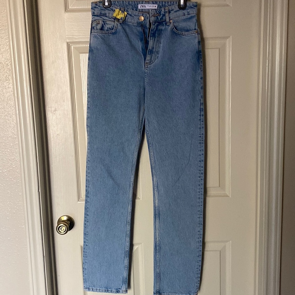Zara High Waist Straight Jeans